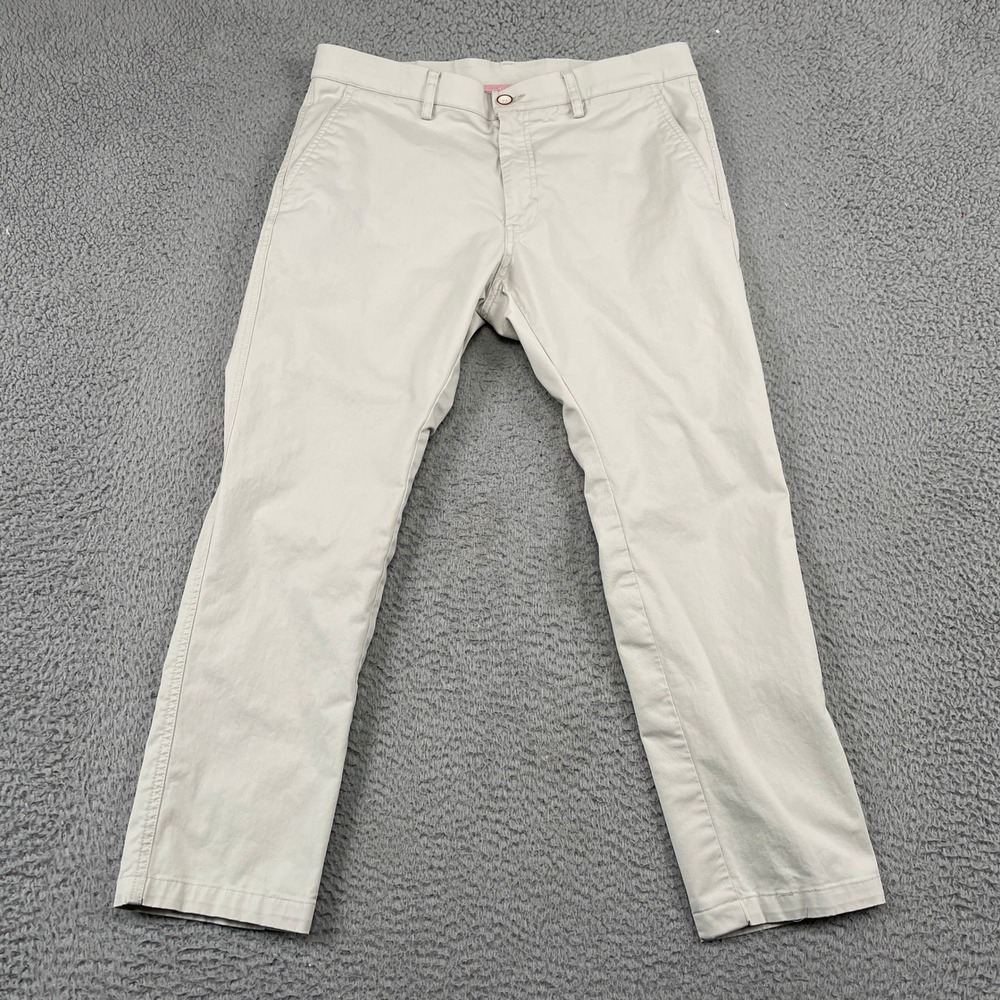 Allen Solly Pants Mens 32 Beige Work Essentials Custom Fit Premium Giza Cotton